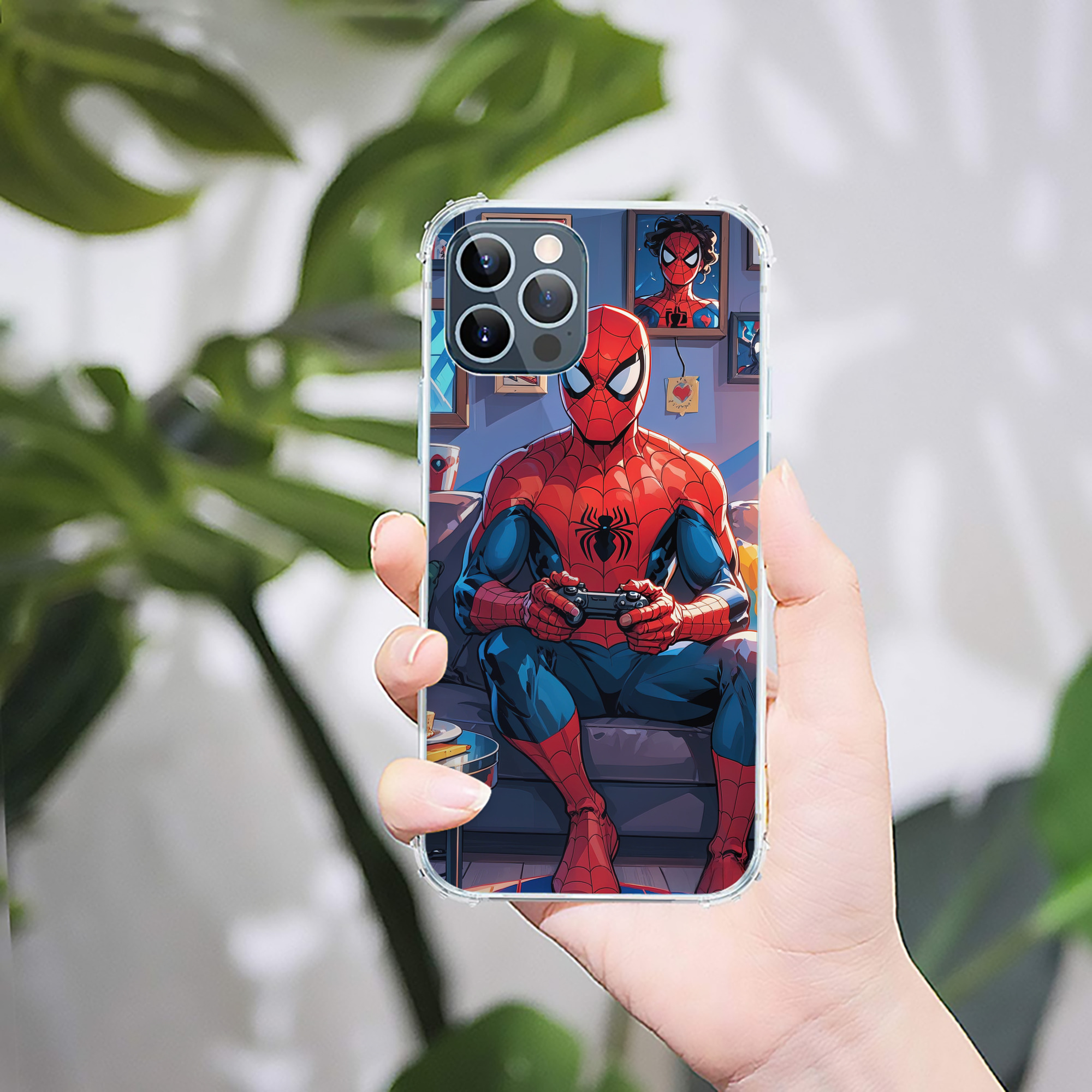 （画像用） Spider Man スパイダーマン 【iPhone 12シリーズ対応】透明スマホケース（クリアソフトケース）